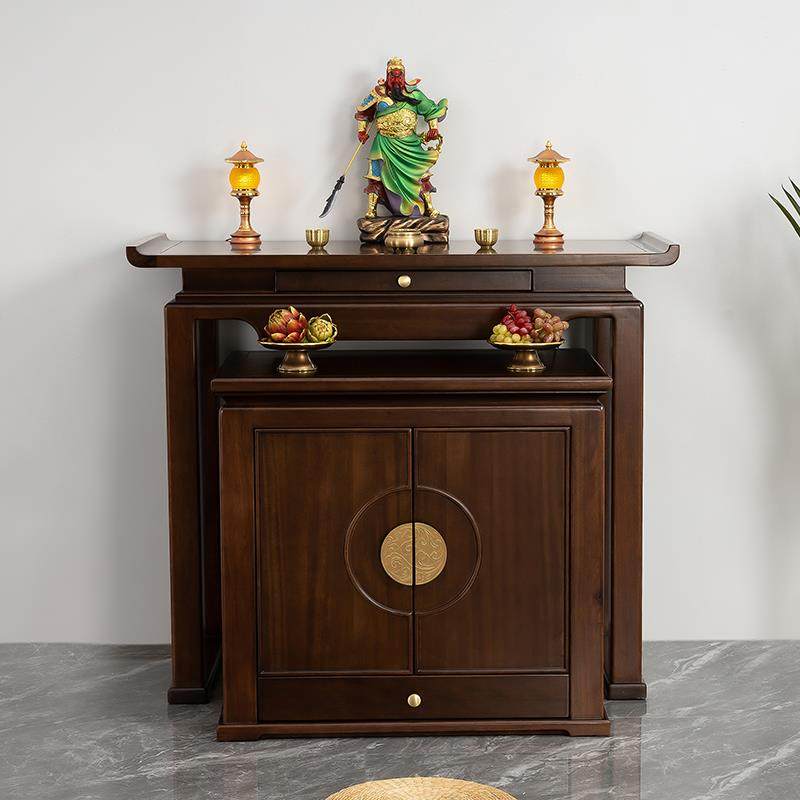 3Y新中式实木供桌关公供台香案家用玄关桌佛桌简约立柜神台佛台条