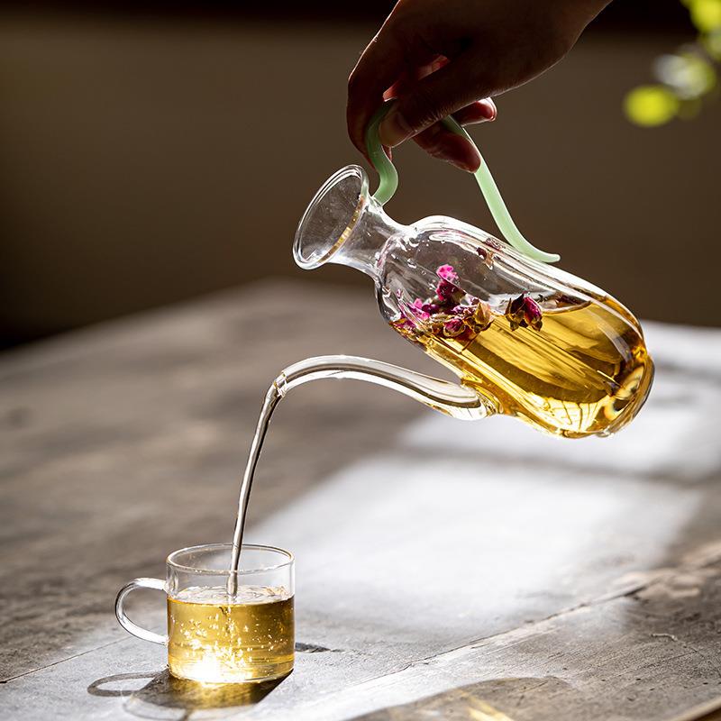 仿宋耐热玻璃茶壶日式执壶耐热玻璃带过滤网酒壶泡茶壶烧水壶泡茶
