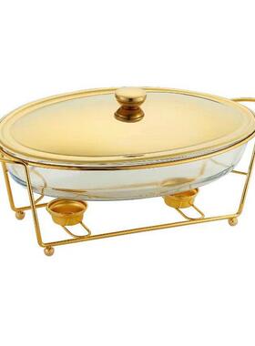 不锈钢玻璃助餐FN-JJL00炉酒店厅自餐酒精炉食物加热容器自餐布助