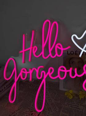 le霓虹灯goodvibgoodv派ibes英文字母造型灯招牌创意对装饰d灯