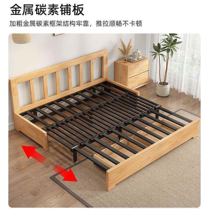 沙发床可折床坐卧多功能可AVH伸叠缩单人双人客厅小户实木沙发两