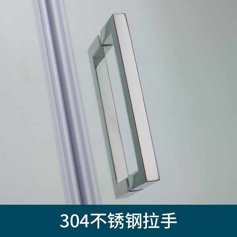 轻奢304隐不锈钢别无边框淋浴房极窄淋澡浴屏风墅394酒店形无框冲