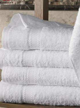 万毛豪五FS755783酒店家洗用浴面巾浴巾浴室白色加厚吸水巾方F^