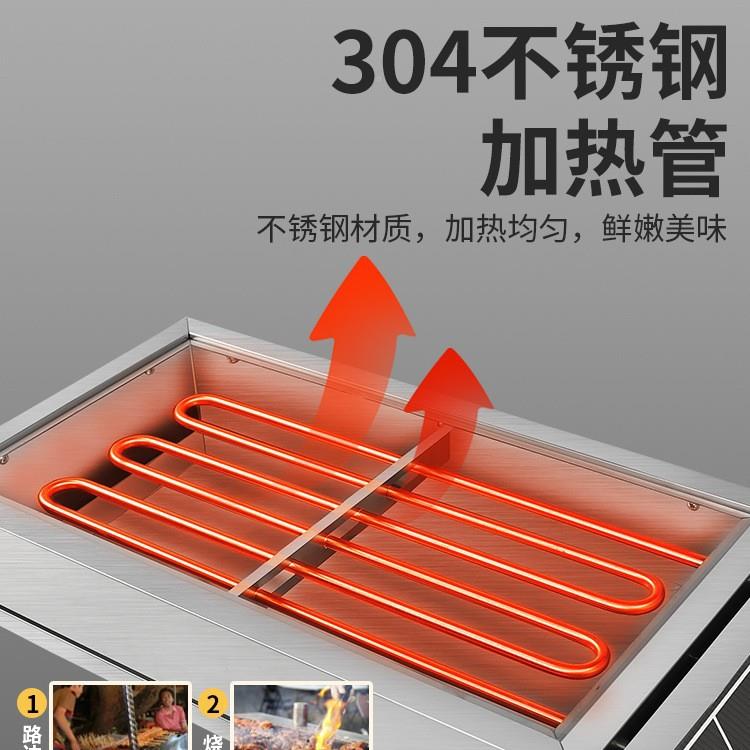 电7烤炉家用烤炉子无烟室烧内烤羊肉串商用摆摊生蚝不锈钢烧烧烤
