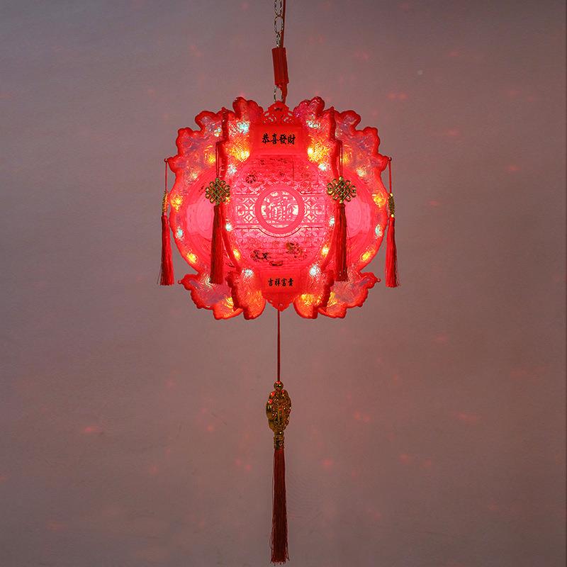 装LED灯笼自动旋转灯笼电动灯笼走马灯克力灯亚笼水晶宫庭KUB灯院
