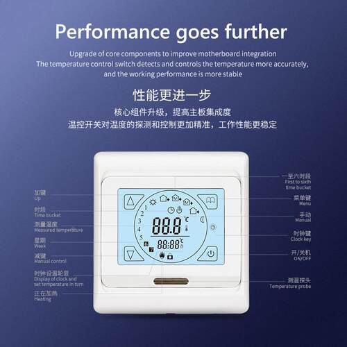 智能触摸控制地控器升温液晶屏数显温控器暖983级款M9直销