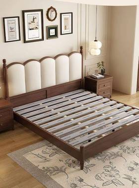 中古风美式木床公主床1.5米双XZB人床1实.8米现靠代简公约寓民宿