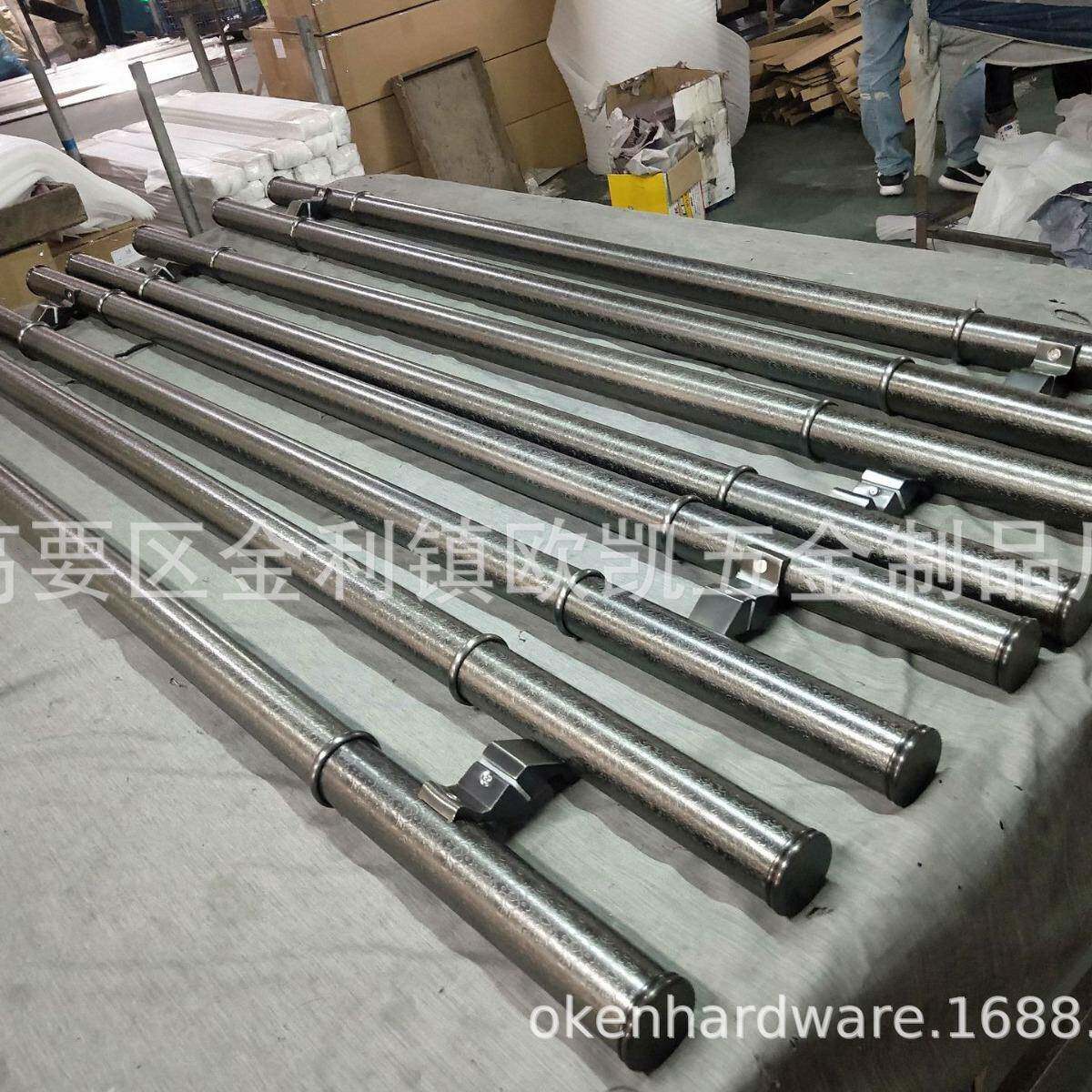 04ok-定做手#不锈钢门工艺头拉简约中式服装店铺玻璃双开拉手3把