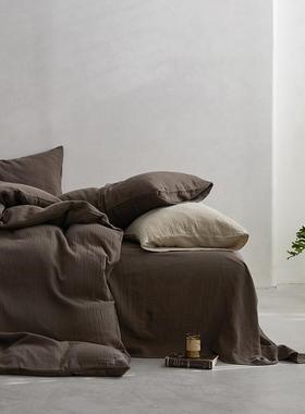 全棉皱皱加厚SUU单柔软亲肤纱布床笠床罩床上单铺盖单品纱件双床