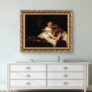 艺60185术孩女孩壁卧室床头男 饰画画餐厅挂画美式 欧油式 儿童房装