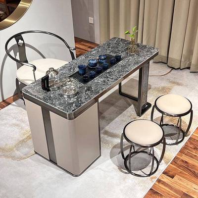 一茶桌套茶台代简现约岩板茶WG-2380桌自动烧水多功能家用办全公