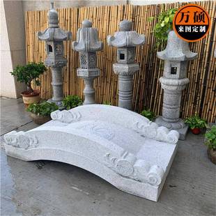 景观小石桥花岗岩石拱日式庭院桥外扶小桥流水户石WSDS-石手钵整