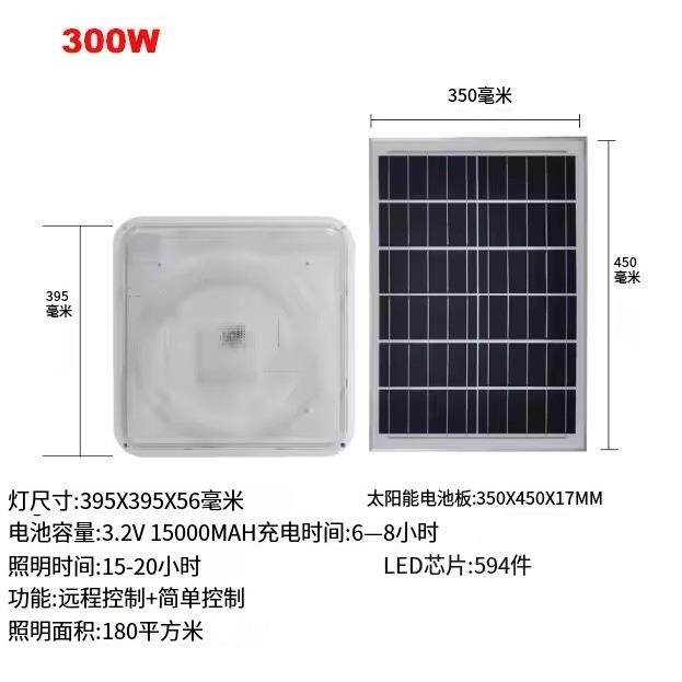 太阳吸顶灯le方形遥能控室内户外JMK-HX20阳台分体d庭院吊灯能家