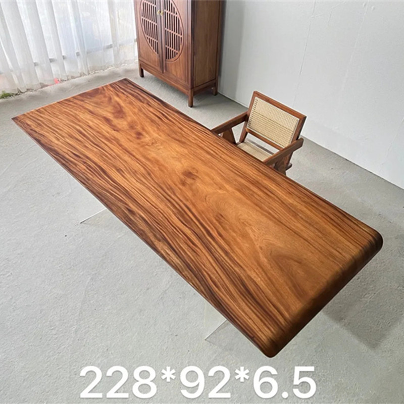 精品南美胡桃木大板 方圆导边 228*92*6.5