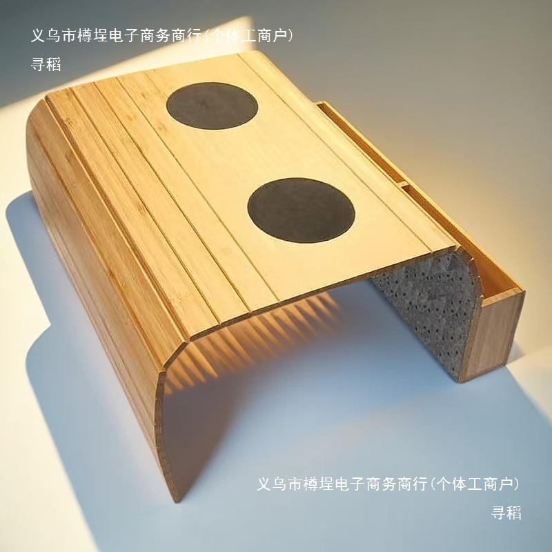 木沙发手桌木臂制沙发扶竹手t$*&yu+l托盘可折叠沙发扶壁餐桌竹制