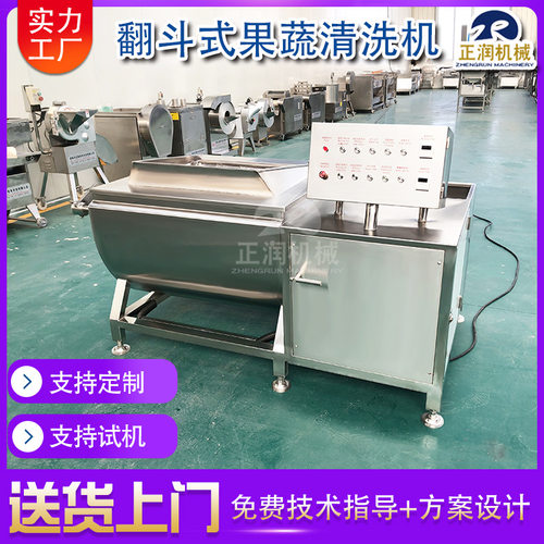 现货款翻斗式涡流洗菜机 自动循环气泡洗菜机 翻斗涡流洗果机