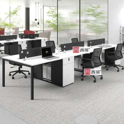 职员办公桌六A0512人位员工电脑四桌组办公议桌椅合洽谈桌会桌办