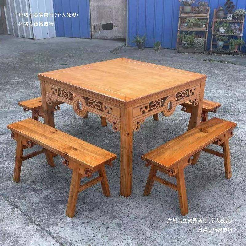 实木桌用子家用复古八仙桌仿古家四方FKC餐桌餐厅饭馆商用餐桌餐,商业/办公家具,餐桌椅系列,淘宝优惠券,粉丝福利购,淘宝优惠卷