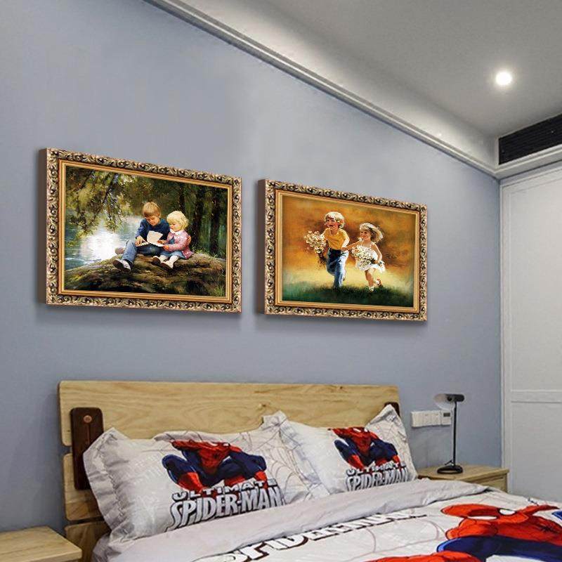 欧式卧室头挂画装美饰画壁FM579419画儿童房男孩女孩油画浴室墙床,家居饰品,现代装饰画,淘宝优惠券,粉丝福利购,淘宝优惠卷