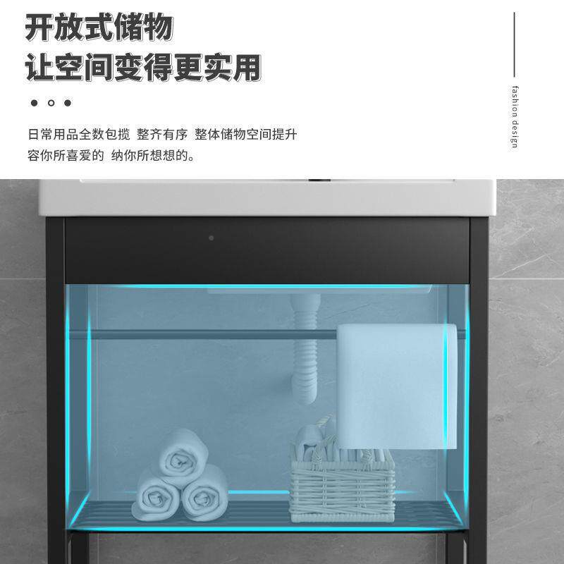 洗洗衣池带搓衣板大水盆池漱阳台洗衣盆陶瓷一体式盆支架178不锈