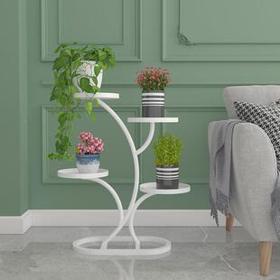 花架客厅多层落地式高台置物架多肉花架万向阳轮四层架铁艺花端盆