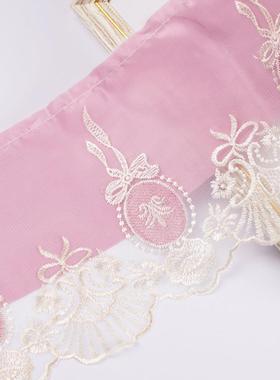 蕾丝花边绣花边网纱30698绣带底布沙发纱边靠料垫服装辅窗帘配件