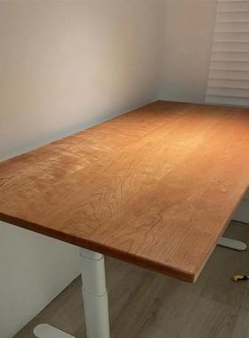 美北黑胡木樱桃木桃桌板原木桌面板书桌板吧MTC台板实木飘餐窗台