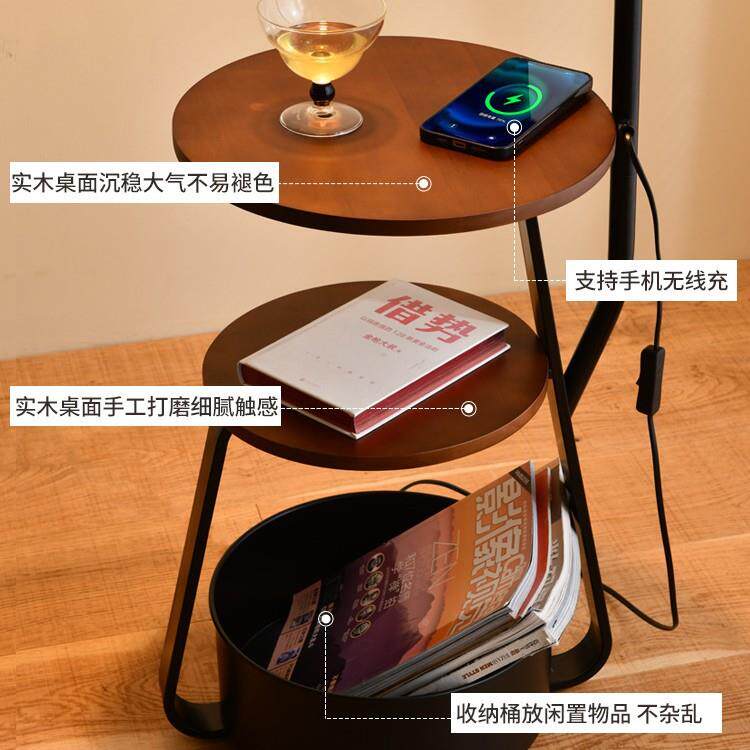 落地灯客厅中古物法式美复卧545古床头置式架一体室立式台灯