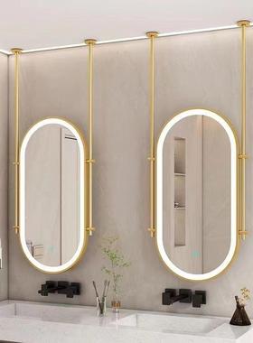 c8116X民宿天板吊悬空镜子智能化妆镜约创意简方形浴室镜花镜酒店