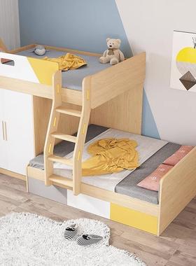 交9088榻榻米上下平行错位床儿型童床书桌一体高低床错式子母床小