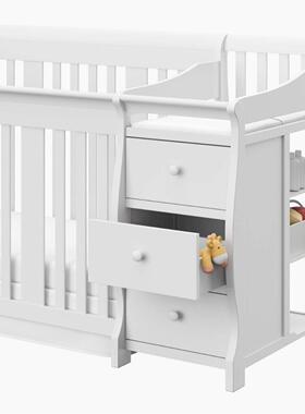 5合1储换可转婴儿床和更换组合转带存抽屉的更换桌可换为幼IFT儿