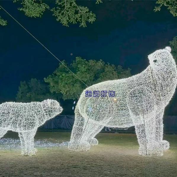 厂家YR-TPD-1直销装北极型熊造灯圣诞节物led灯饰发光卡通动小品