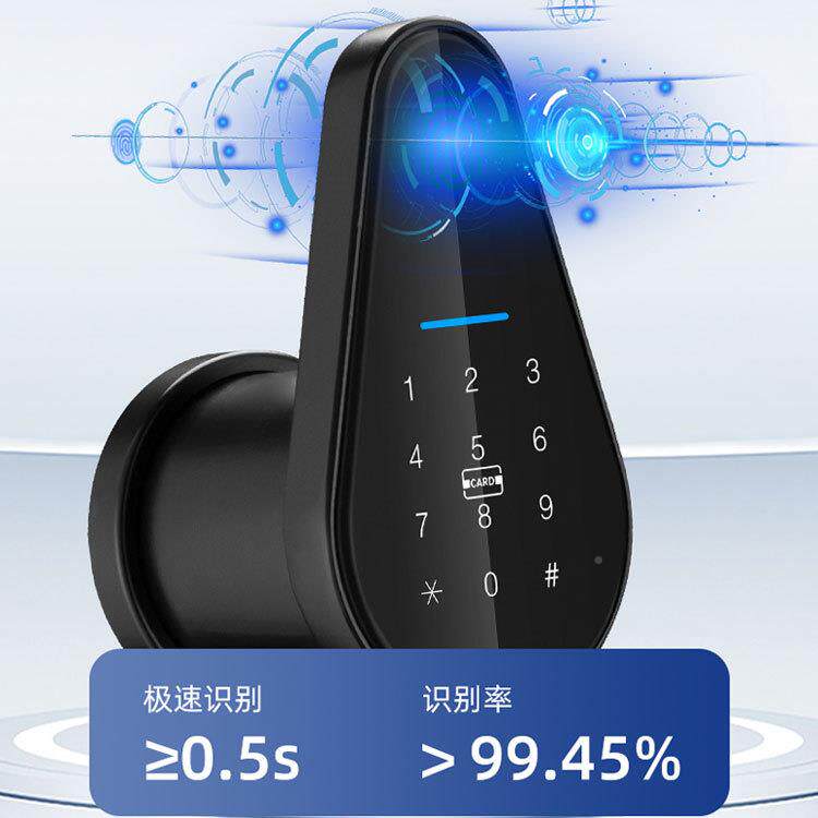 纹锁TU指YA智能电子密码锁公寓内室D1木门三杆锁通通管理跨境货球