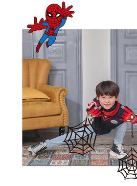 wing女house儿童滑手套雪防水季冬男童童宝宝加绒保暖蜘蛛侠MV棉