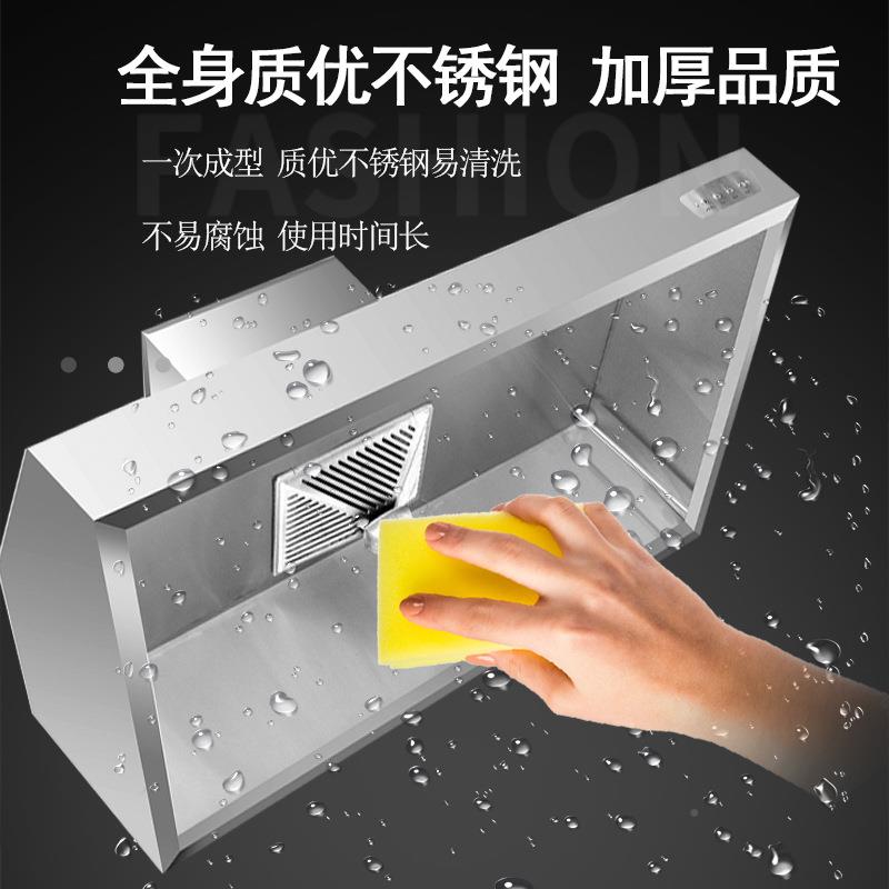 不钢排烟罩油10学校餐厅厨房吸油烟机简易烟机商锈用排烟罩带风机