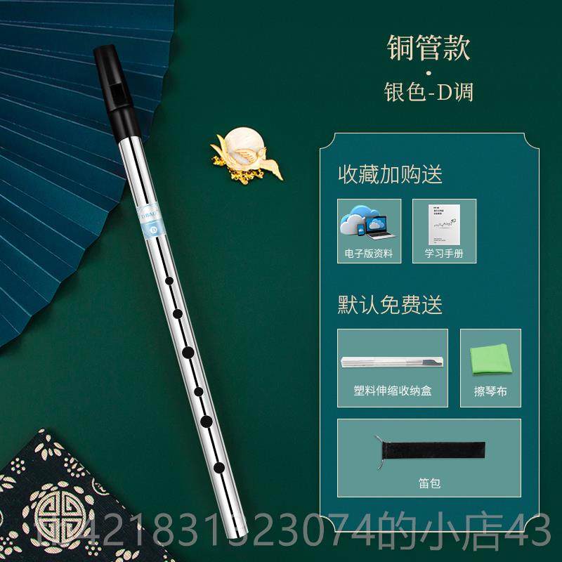 高档DAO 爱尔B兰哨笛初学者入门金属笛子D6孔竖C调调高低音直笛笛