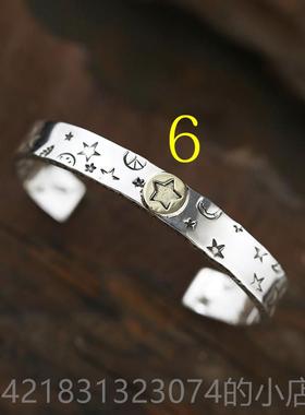 高档牛钝精工 ammp笑脸手镯ap jaan92银5 俏皮笑脸 涂鸦手p镯个性