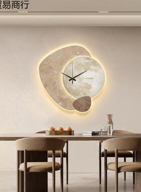 意式轻奢钟钟客厅新款感挂餐厅装饰灯画钟表CJO挂墙创意时壁家用