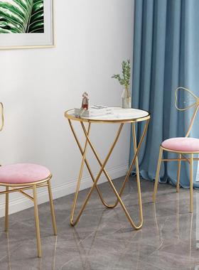 梳现妆椅背化妆台凳子代简约轻奢靠蝴蝶结休69005闲椅网红用仙女