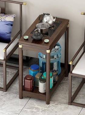 茶烧桌家用小茶台边柜侧柜实水48653木泡架茶吧茶几水壶一体水桶