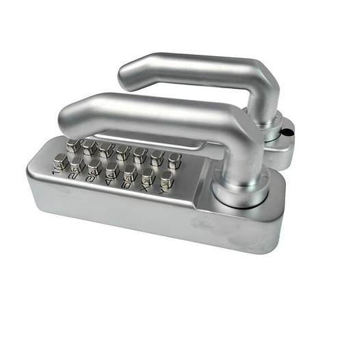 锌合金防水栏锈机械防密码锁户外门铁锁滑盖密码庭院门栅门木门铝