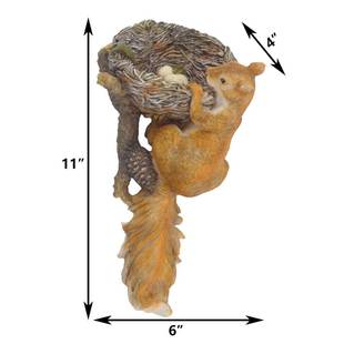 树挂松鸟巢BR002鼠11英寸雕塑雕树像脂喂鸟松鼠器馈线花园户外花