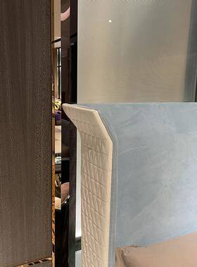 宾利轻奢奢布米艺床组1.大8双人床后MRF现代主卧室意利华皮艺床