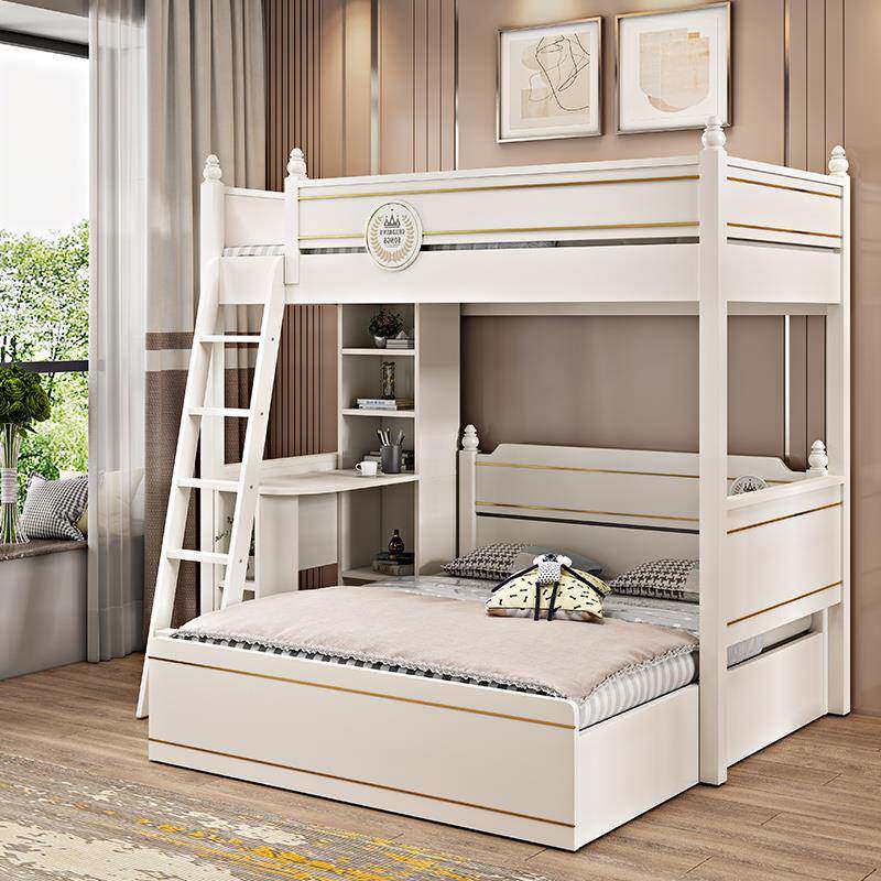 611801J轻奢5儿童错位上下床L型高低1.米交错式双层子母床床.8米