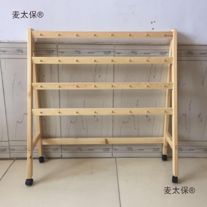 幼儿园动毛巾架幼儿园实木木麦太保制毛巾架儿实木毛巾架可移毛麦