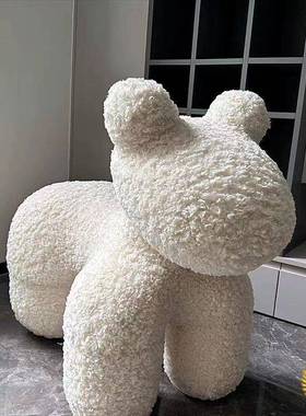 地小马椅卡通凳子儿童沙发创意网红座椅动物人客懒落IXK厅摆件沙