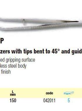 含[乌税]USAG沙克尖形弯镊049472P