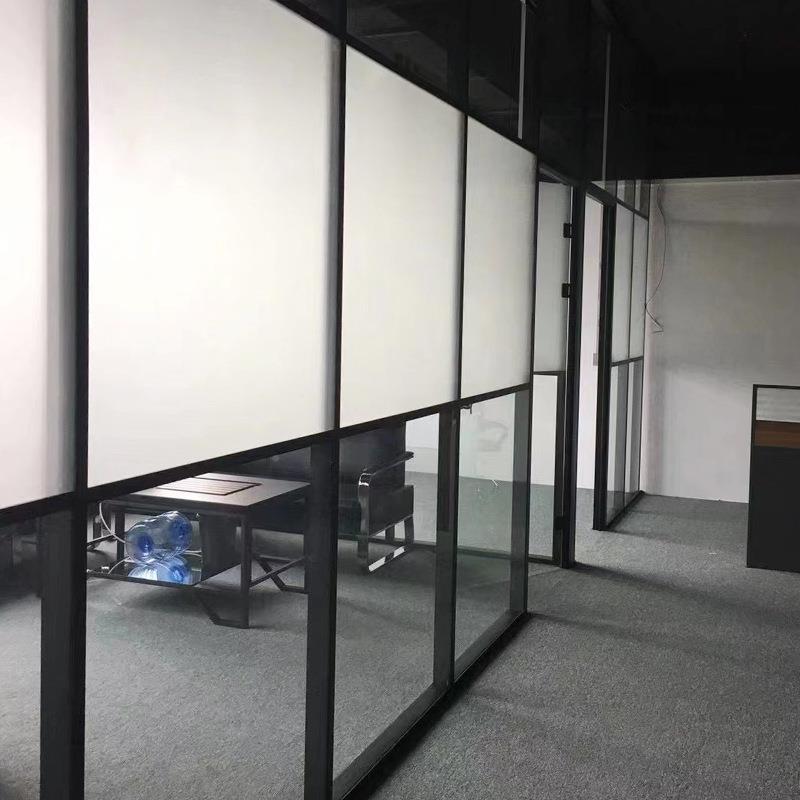 写楼办公玻璃隔断单层钢字玻璃隔音100款侧装玻璃隔加断厚铝bst10