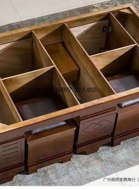 几现代岩板功夫实木茶几茶具一室体厅火烧石茶桌家用办公IXN泡客