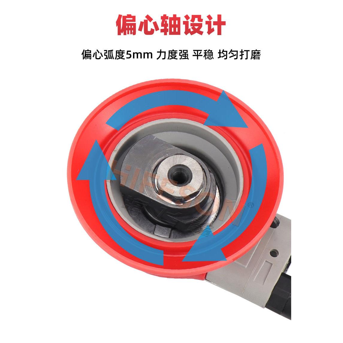海飞鲨气打磨砂纸机动汽机抛光打蜡机ARP5寸6车寸工业级气动干磨